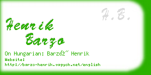 henrik barzo business card